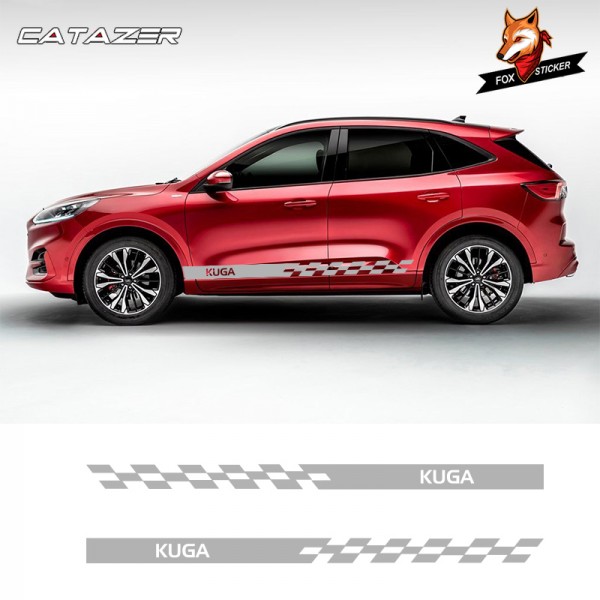 Car Accessories Car Decor Car Decals Wraps Body Stickers Vinyl Car Styling Side Stripes Skirt Sticker of KUGA for Ford